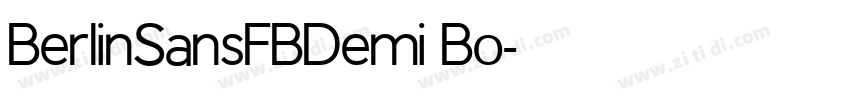 BerlinSansFBDemi Bo字体转换